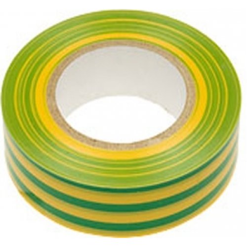 Изолента ПВХ 19 мм желто-зеленая (20 м)