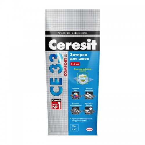 Затирка Церезит CE33 №04, серебристо серый, 2 кг