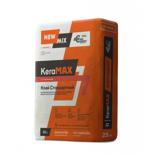 Плиточный клей стандартный «KeraMAX»(25кг)