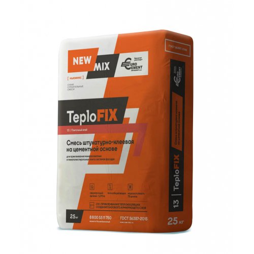 Клей для минераловатных и пенополистерольных плит TeploFIX (25кг)